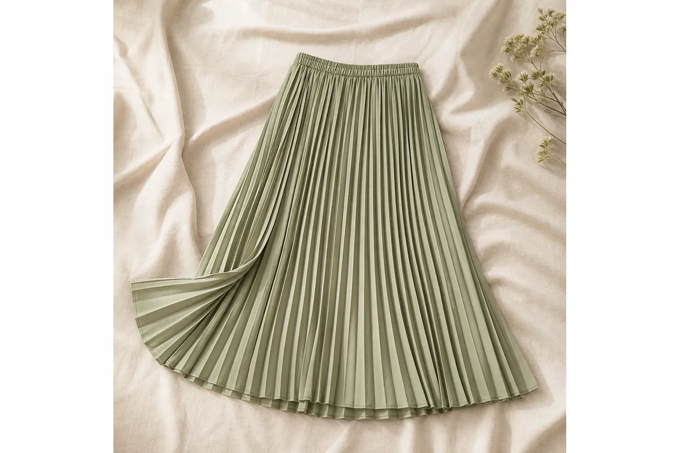 Collection Pleated Midi Skirt No.04